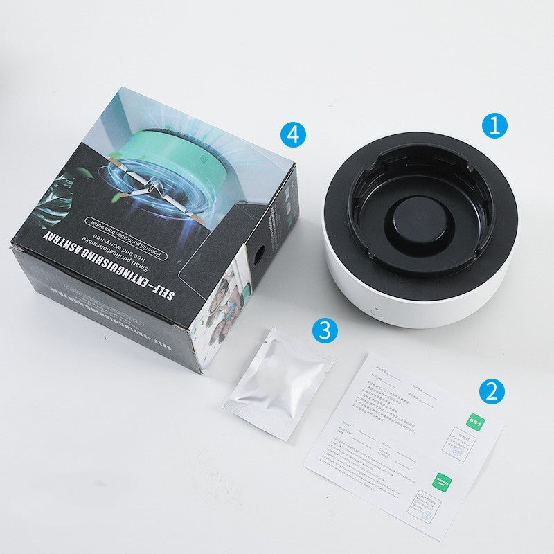 Smokeless Portable Ashtray with Air Purifier