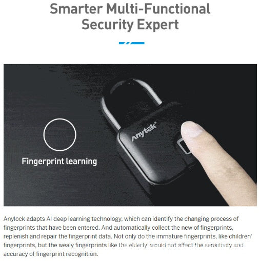 Smart Fingerprint Waterproof Padlock