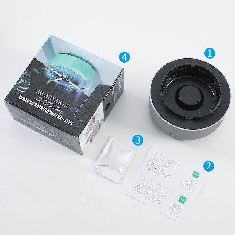 Smokeless Portable Ashtray with Air Purifier
